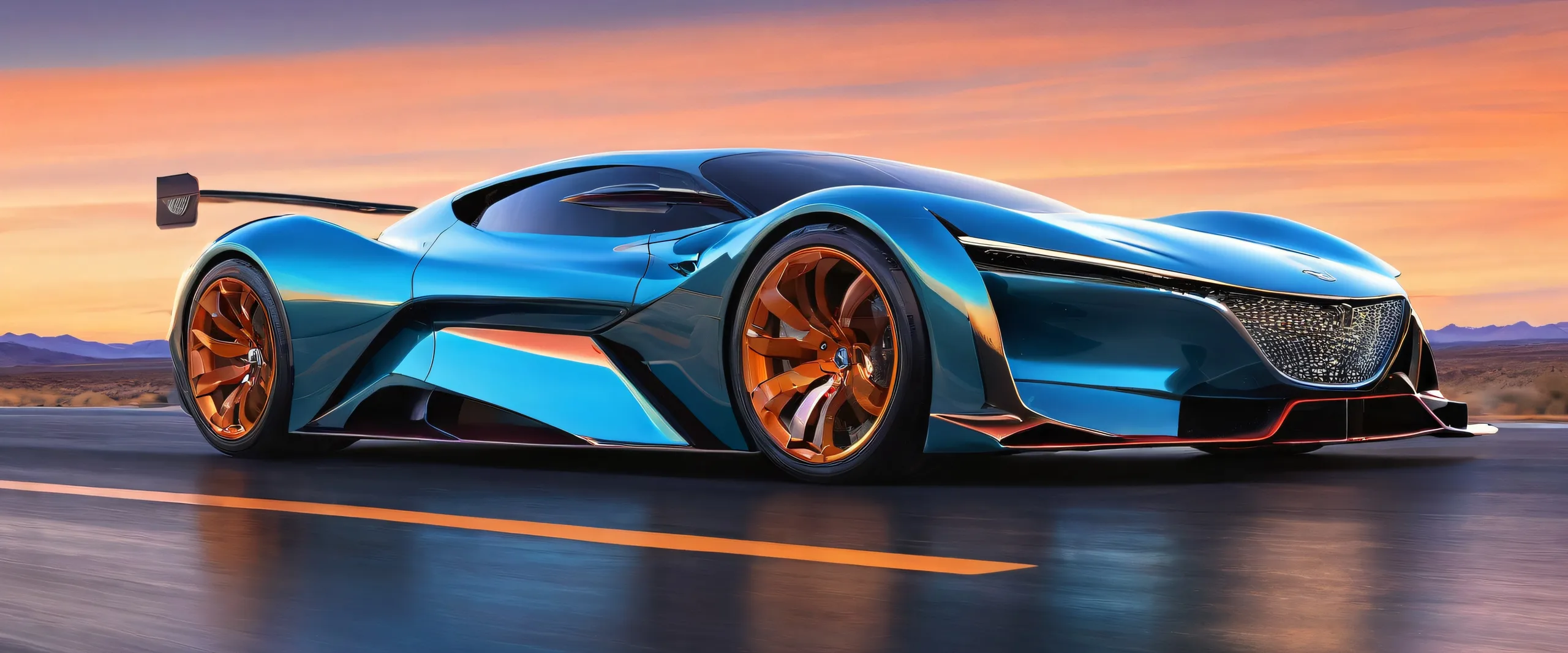 A majestic car on a pristine void with breathtaking depth of field and radiant lighting for desktop/pc use.