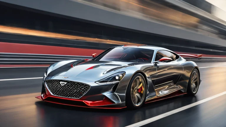 Breathtaking desktop wallpaper of Genesis GMR-001 in frontal view for PC and Desktop use.