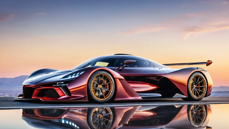 A desktop wallpaper featuring the Genesis GMR-001 Hypercar set against a pure void with subtle reflection, perfect for your Desktop/PC.