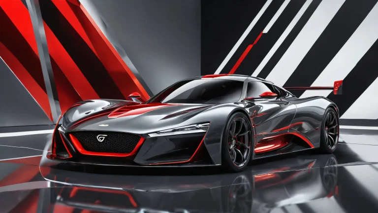 Breathtaking desktop wallpaper of Genesis GMR-001 on a pure void background with exquisite details and lighting, suitable for PC or Desktop.