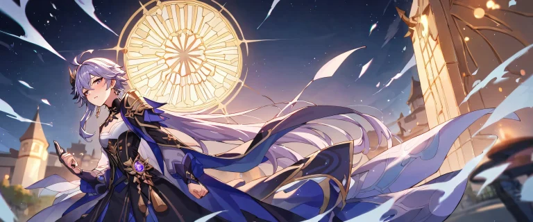 A stunning anime illustration of a vast pure void on a desktop or PC, with extreme depth of field and bluish-purple hues.