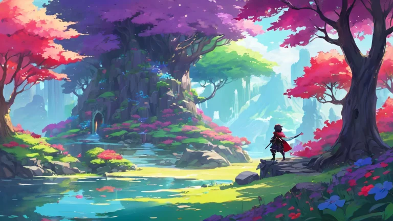 Deltarune Githyanki desktop wallpaper with ethereal lighting and radiant colors for Desktop/PC users.