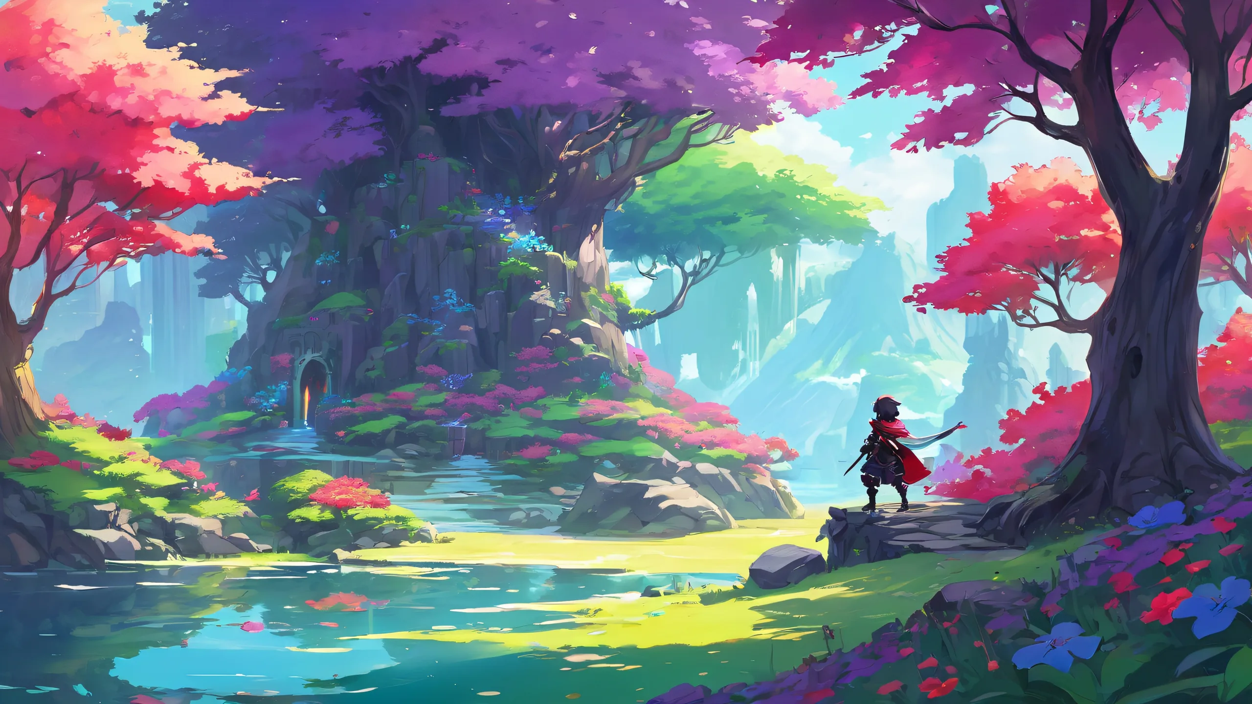 Deltarune Githyanki desktop wallpaper with ethereal lighting and radiant colors for Desktop/PC users.