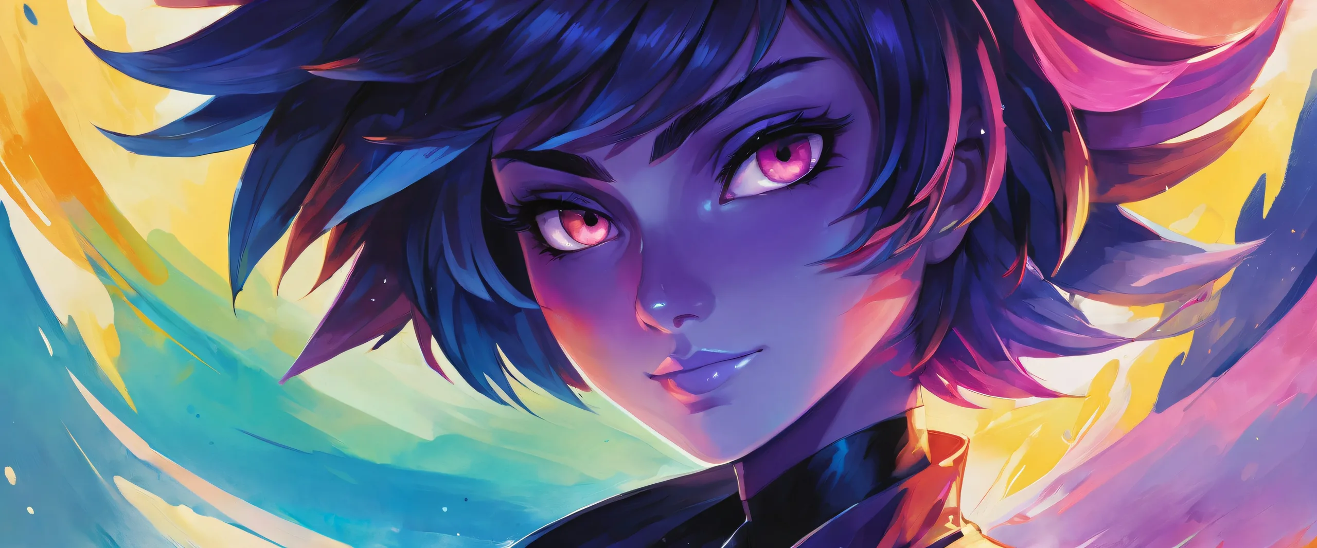 Deltarune Githyanki Portrait on a clean desktop or PC background with extreme depth of field and ethereal lighting.