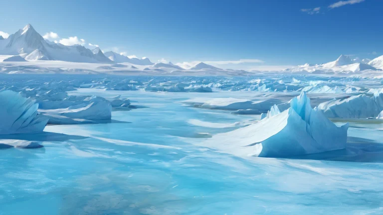A breathtaking desktop image of glaciers and prairie landscape on a desktop or PC, showcasing serenity and natural beauty.