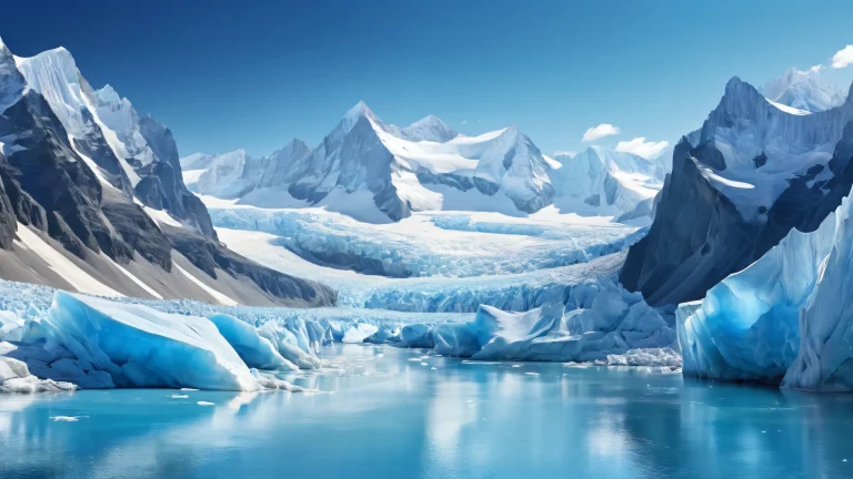 Breathtaking desktop wallpaper of glaciers on a PC or Desktop