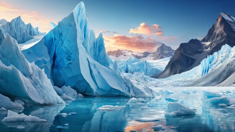 Breathtaking desktop wallpaper of glaciers on a pristine Desktop/PC background