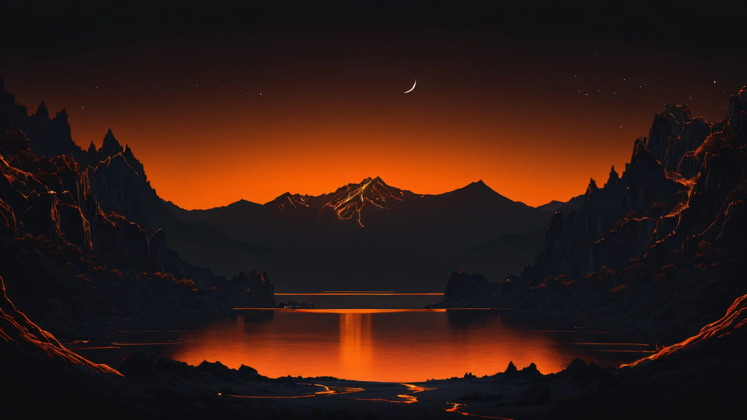 Epic Golden Depths of Serenity Desktop Wallpaper Breathtaking island landscape for desktop/pc with stunning visual impact and perfect composition.