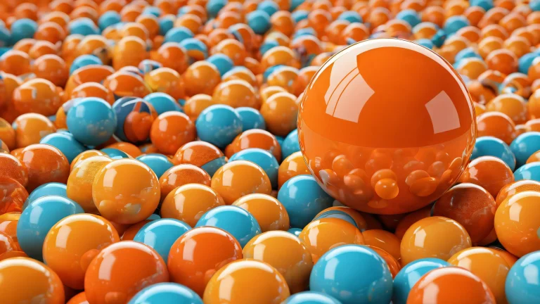 Breathtaking desktop wallpaper of Gumball in a vast pure void with radiant lighting and reflections, perfect for Desktop/PC.