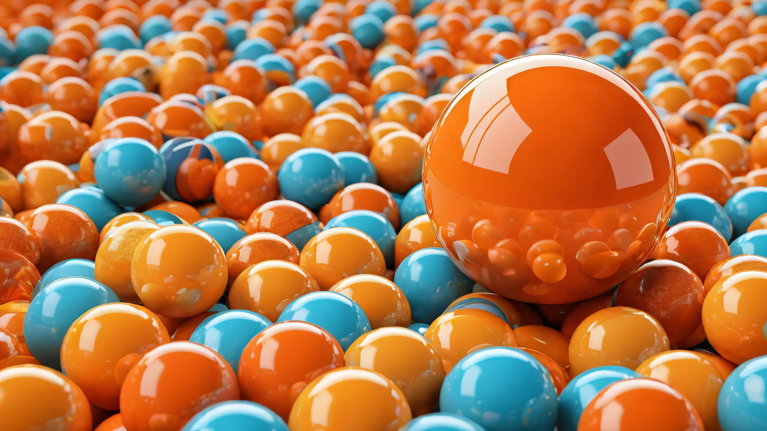 Breathtaking desktop wallpaper of Gumball in a vast pure void with radiant lighting and reflections, perfect for Desktop/PC.