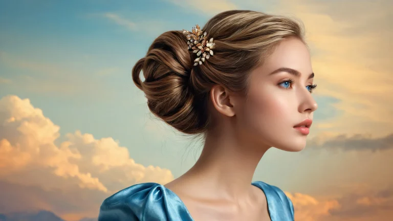 Beautiful Half-Updo desktop wallpaper for PC and Desktop, featuring a serene atmosphere with depth of field.