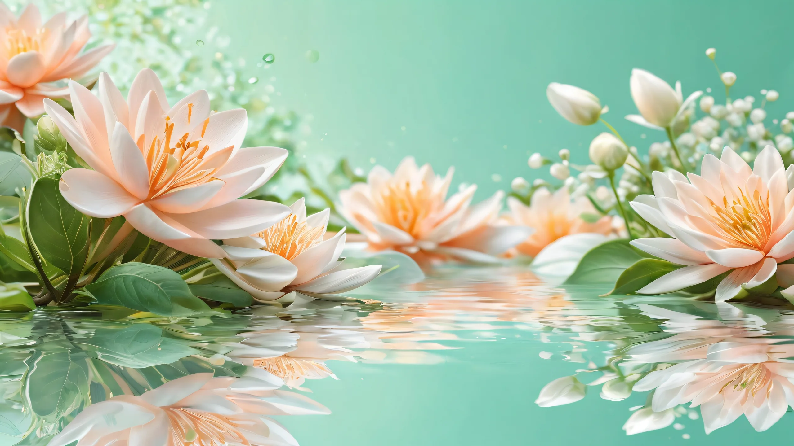 Herbal collection desktop wallpaper with ethereal lighting and pristine clarity for PC or Mac Desktop/PC.