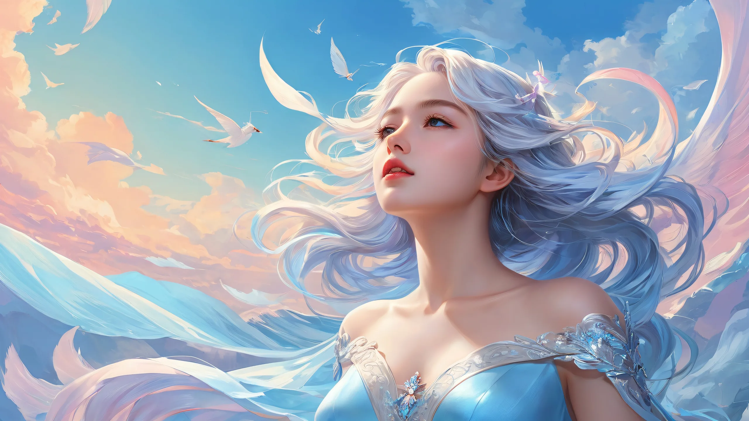 A stunning desktop wallpaper of Heroine set against a vast pure void, perfect for your PC or Desktop.