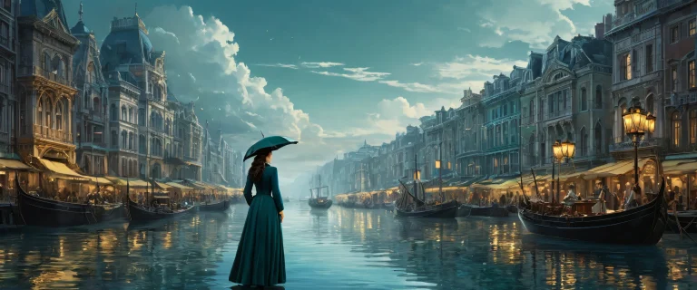 A melancholic heroine stands in a pure void with mist effects, evoking a sense of rain-soaked atmosphere on Desktop/PC.