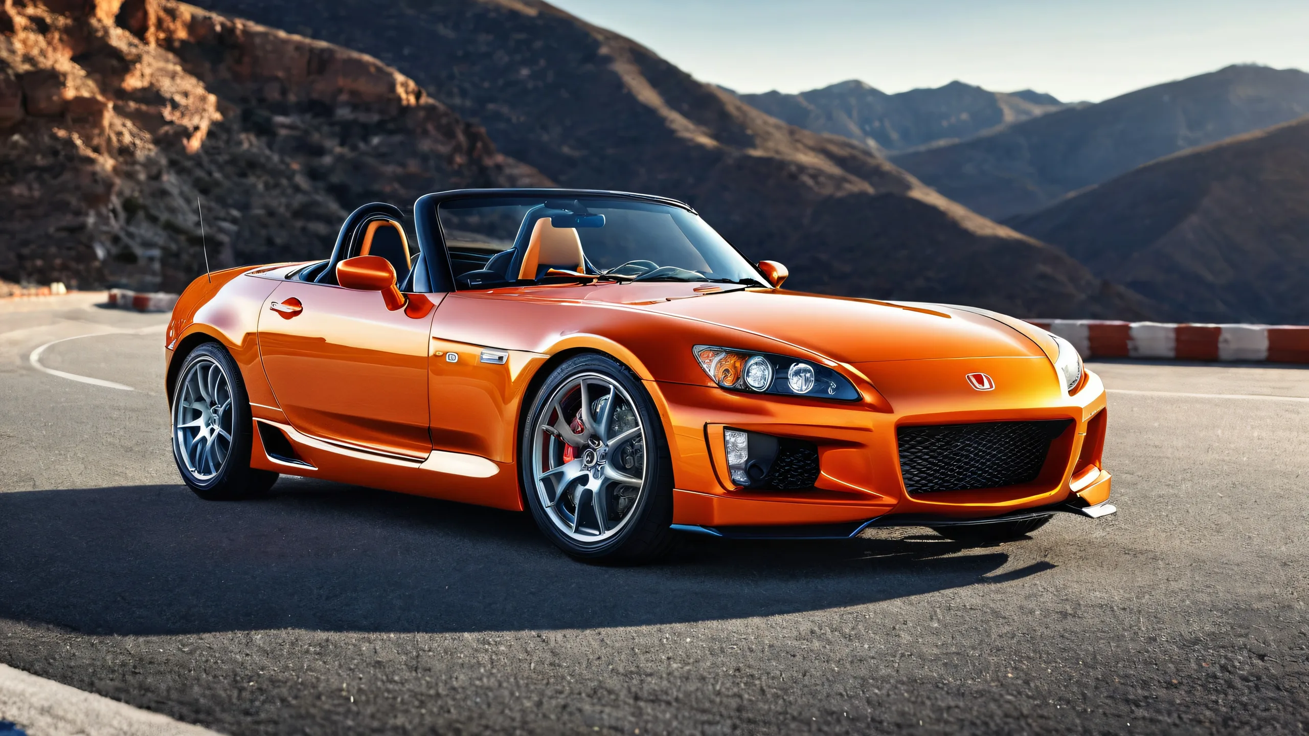 A beautiful desktop wallpaper of Honda S2000 Cabrio against a vast pure void, perfect for your Desktop/PC.