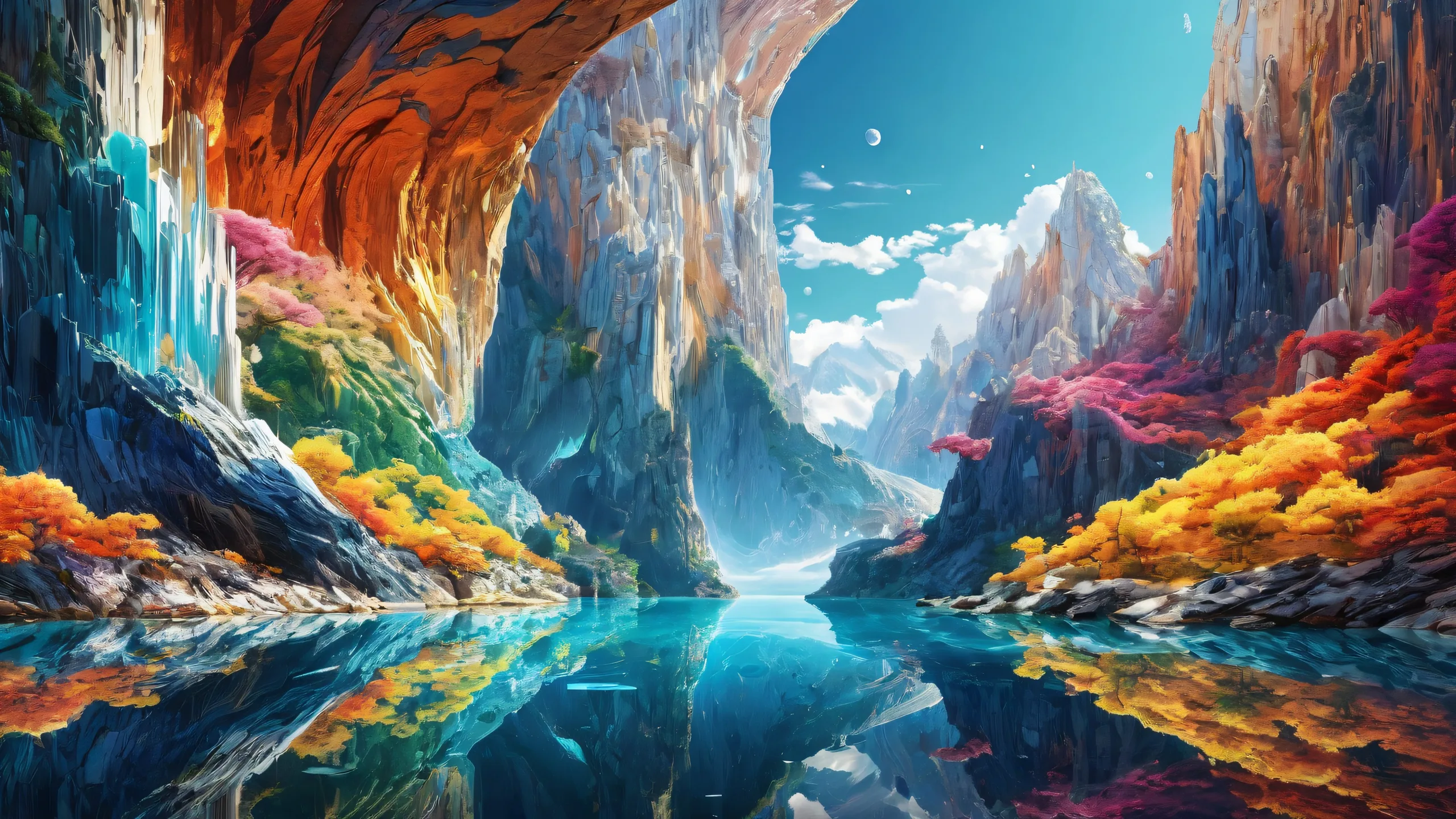 A stunning desktop wallpaper featuring a vast pure void with exquisite ethereal lighting and detailed, textured surfaces for your PC or Desktop.