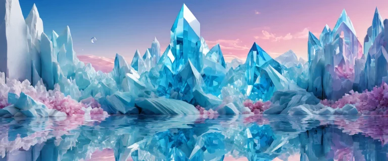 Stunning desktop wallpaper of crystalline figures set against a pristine void, perfect for your Desktop/PC.