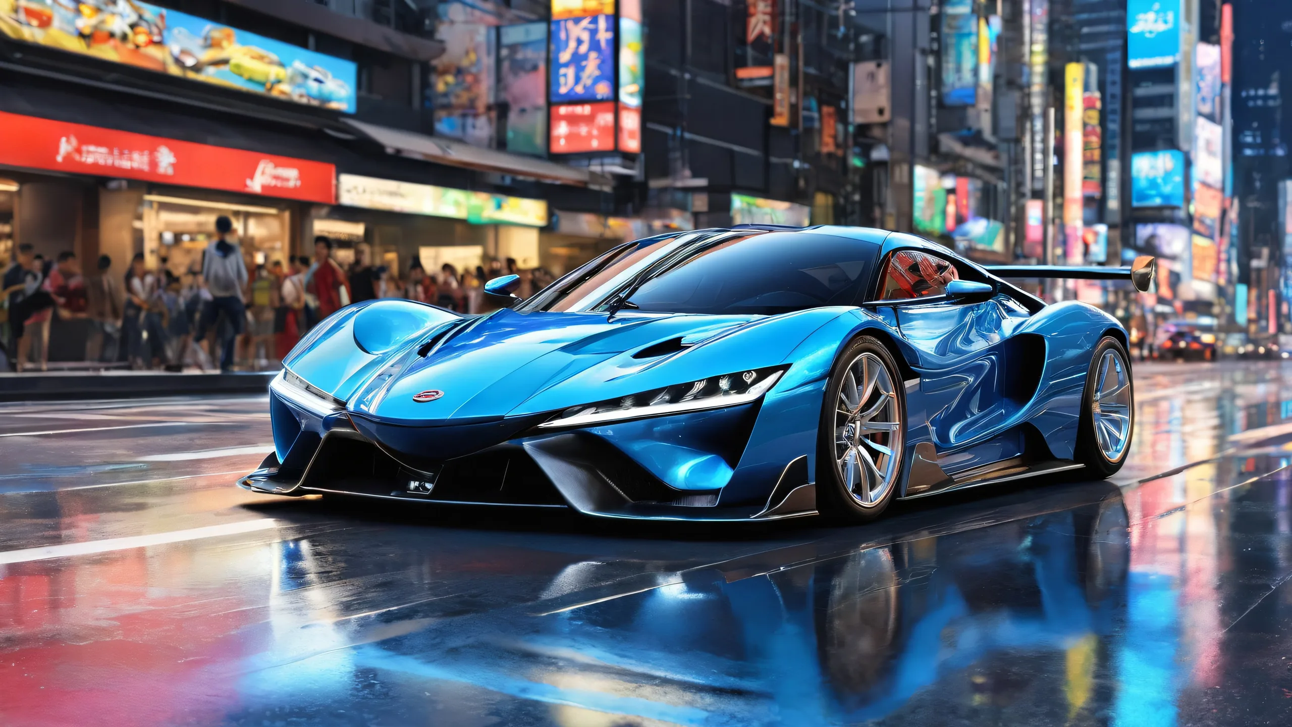 Beautiful Japanese cars in a vast, pure void with ethereal lighting and reflections for desktop or PC.