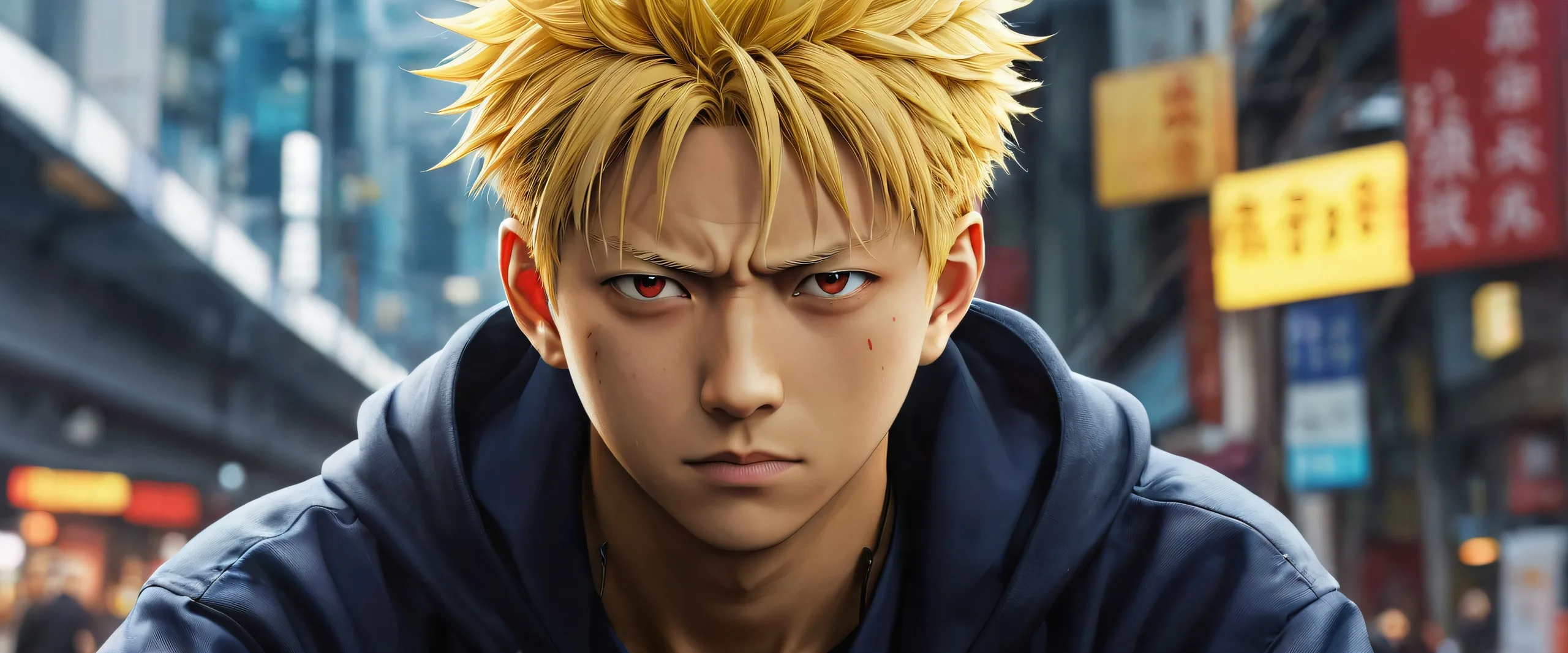 Breathtaking Jujutsu Kaisen character in a pure void with ethereal lighting, perfect for desktop/pc backgrounds.