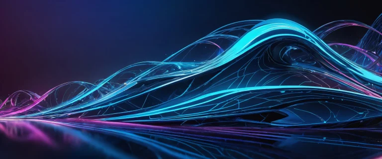 Une belle, serene desktop background featuring Kali Linux in a vast, pure void with ethereal lighting and stunning visual impact.