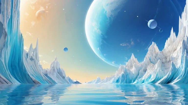 Stunning desktop wallpaper of Planet Lana II, showcasing a vast pure void on a Mac desktop/PC.