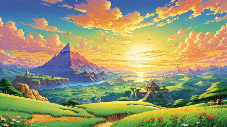 A serene desktop wallpaper featuring a vast pure void from The Legend of Zelda: A Link to the Past, ideal for use on Desktop/PC.