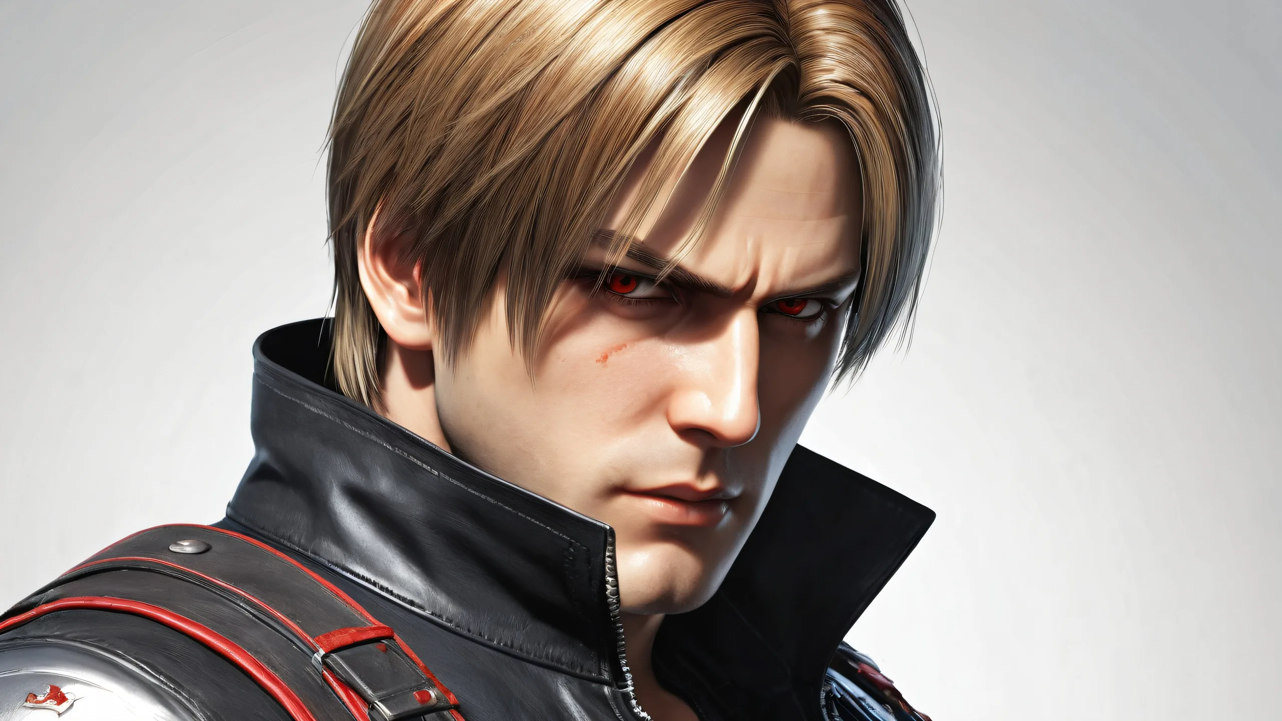 A desktop wallpaper featuring Leon Kennedy in a vast, pure void with extreme depth of field and pristine clarity for Desktop/PC users.