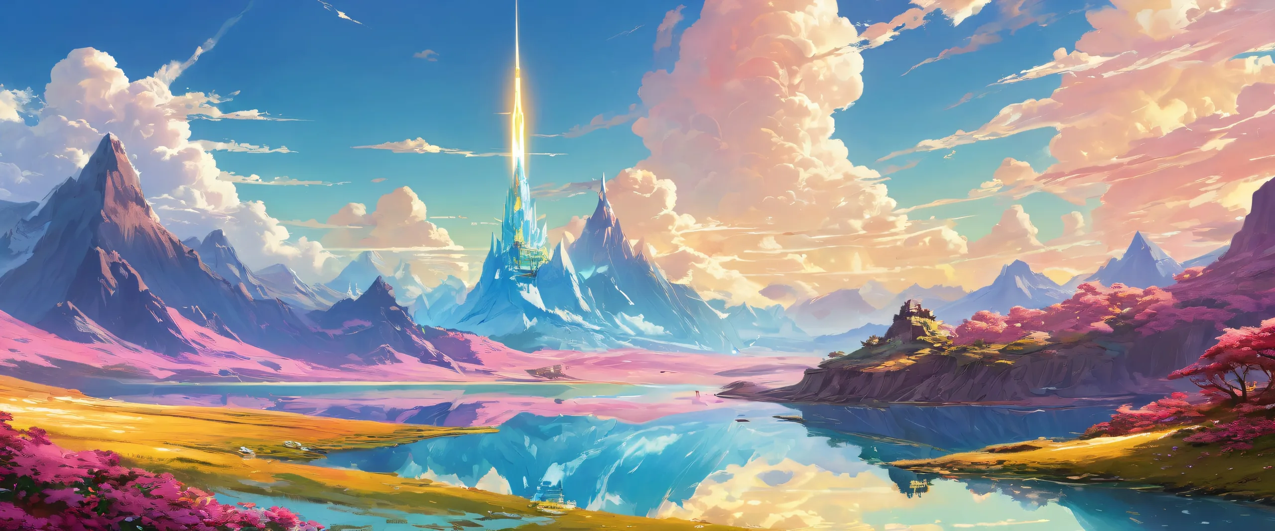 A heroic desktop wallpaper featuring Link in a vast, pure void with radiant lighting and brilliant colors, ideal for Desktop/PC.