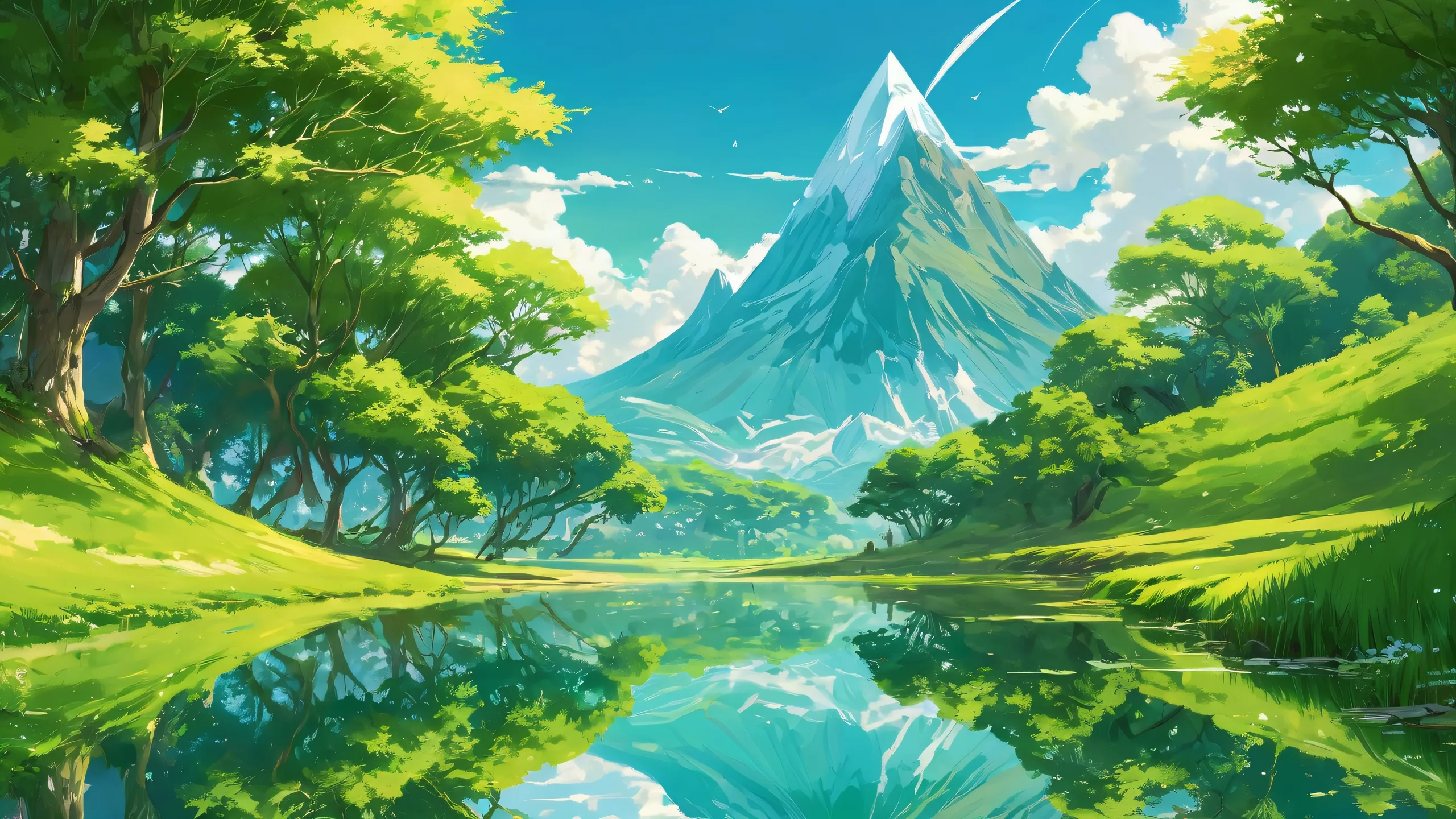 Link stands out against a vast, pure void, with extreme depth of field, perfect for your desktop or PC.