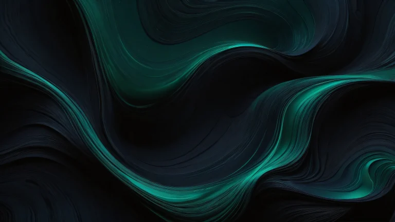 Breathtaking desktop image of Link set against a pure void background with deep blacks and luminescent accents on a Desktop/PC