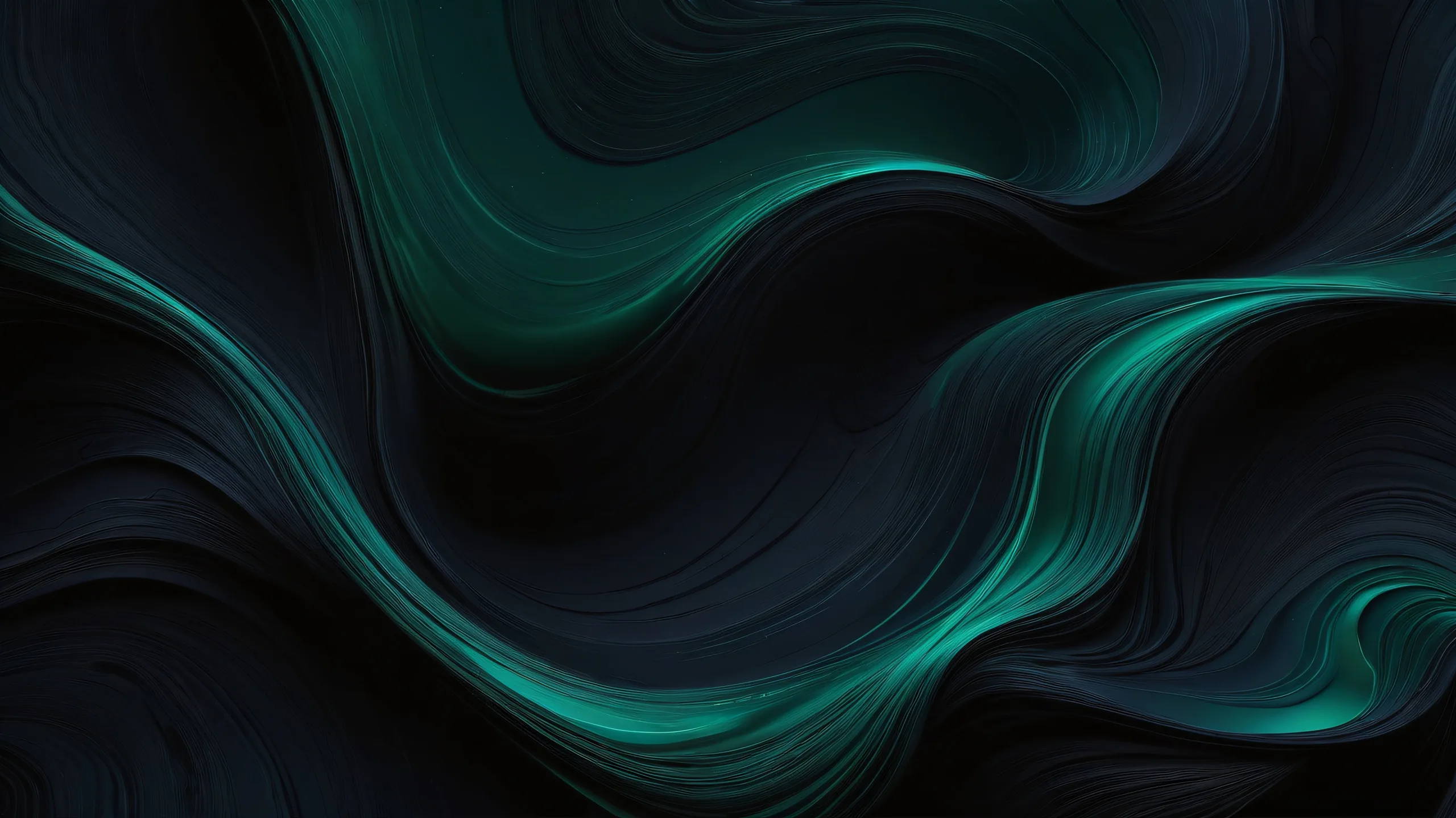 Breathtaking desktop image of Link set against a pure void background with deep blacks and luminescent accents on a Desktop/PC