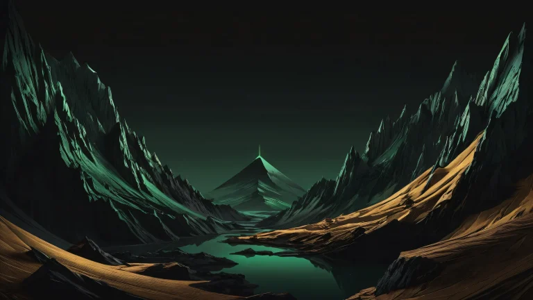 Link set against a deep, pure void for desktop use. Suitable for PC or Desktop backgrounds.