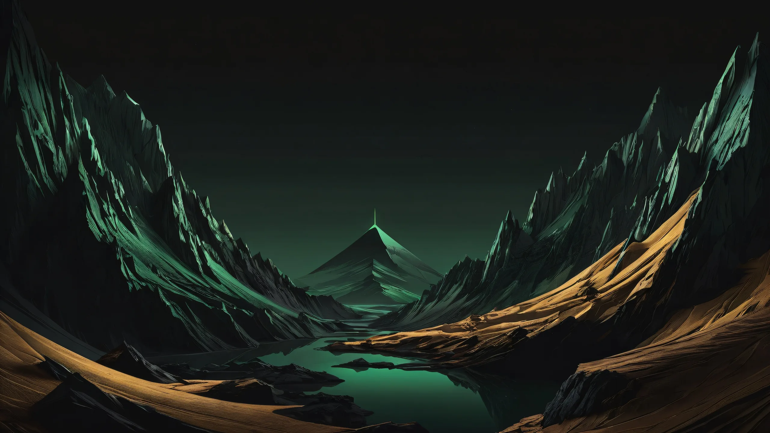 Link set against a deep, pure void for desktop use. Suitable for PC or Desktop backgrounds.