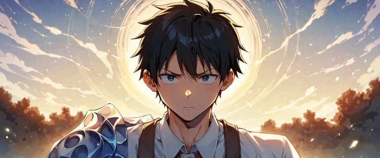 Monkey D. Luffy's face against a bright and airy pure void Desktop/PC wallpaper