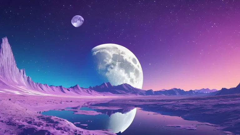 A stunning desktop wallpaper of the Moon, ideal for a PC or Desktop with crisp details and ethereal lighting.