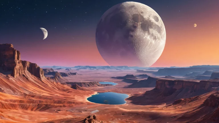 Breathtaking desktop scene of Artemis II and the Moon, perfect for Desktop/PC screens