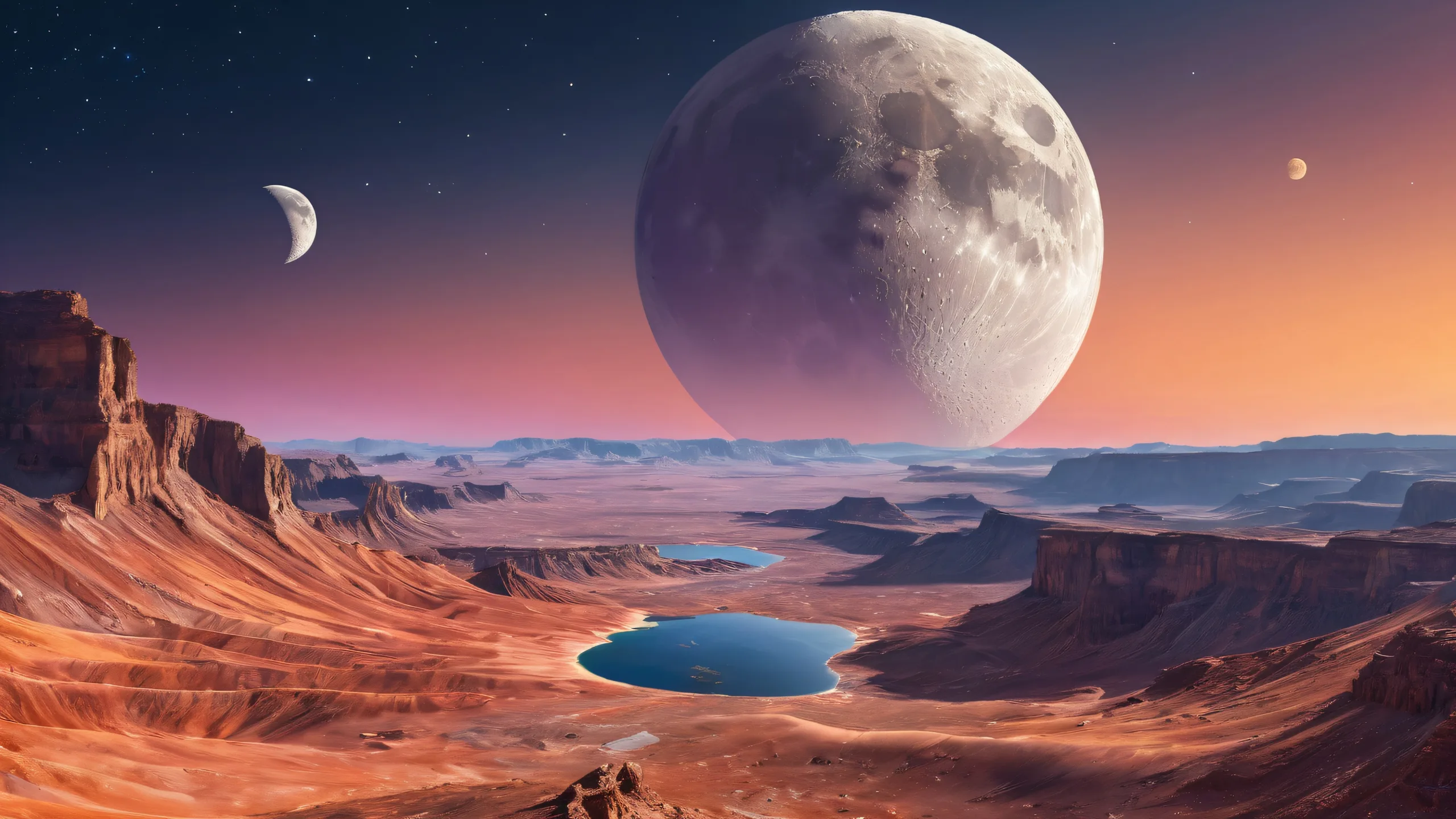 Breathtaking desktop scene of Artemis II and the Moon, perfect for Desktop/PC screens