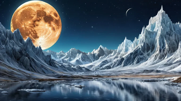 A serene and breathtaking desktop wallpaper of the Moon's surface on a perfectly clean vast pure void for Desktop/PC screens.