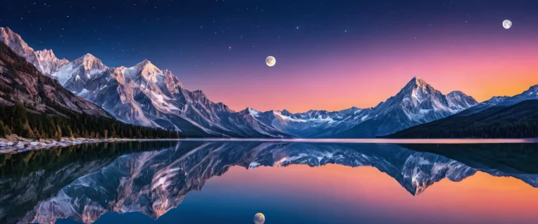 Serene moonlit night scene for desktop/pc