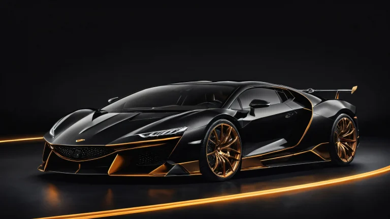 A sleek car driving through a vast, pure void with perfect depth of field and striking contrast, suitable for desktop/PC screens.