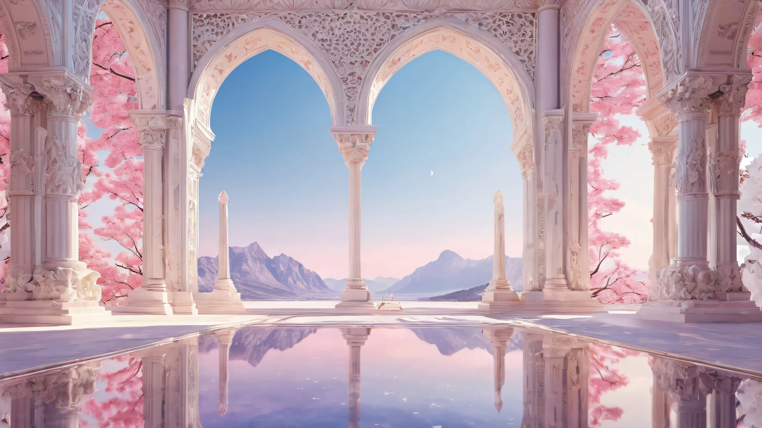 Award-winning digital art of a vast pure void with ethereal backdrop and Semi-realism style, suitable for Desktop/PC use.