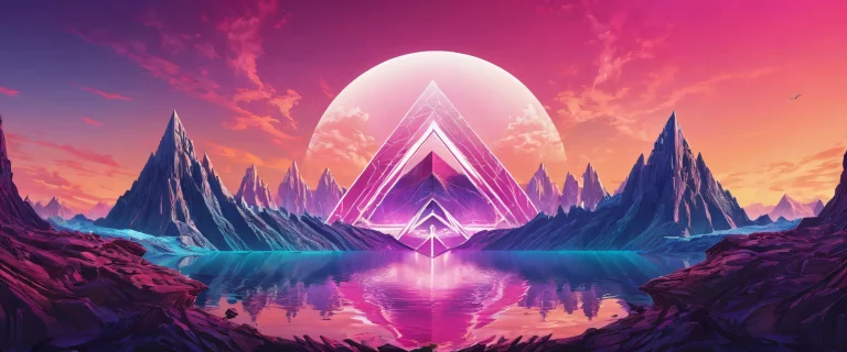 A stunning desktop wallpaper of the Malakhim Band logo set against a vast, pure void with extreme depth of field, perfect for PC and Desktop use.