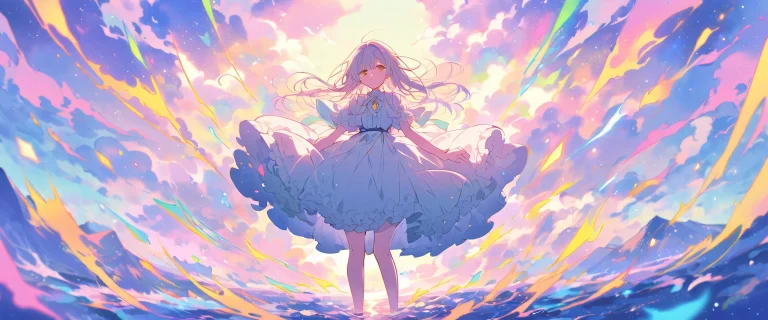 Anime desktop wallpaper featuring Marin Kitagawa from My Dress-Up Darling in a peaceful atmosphere on Desktop/PC