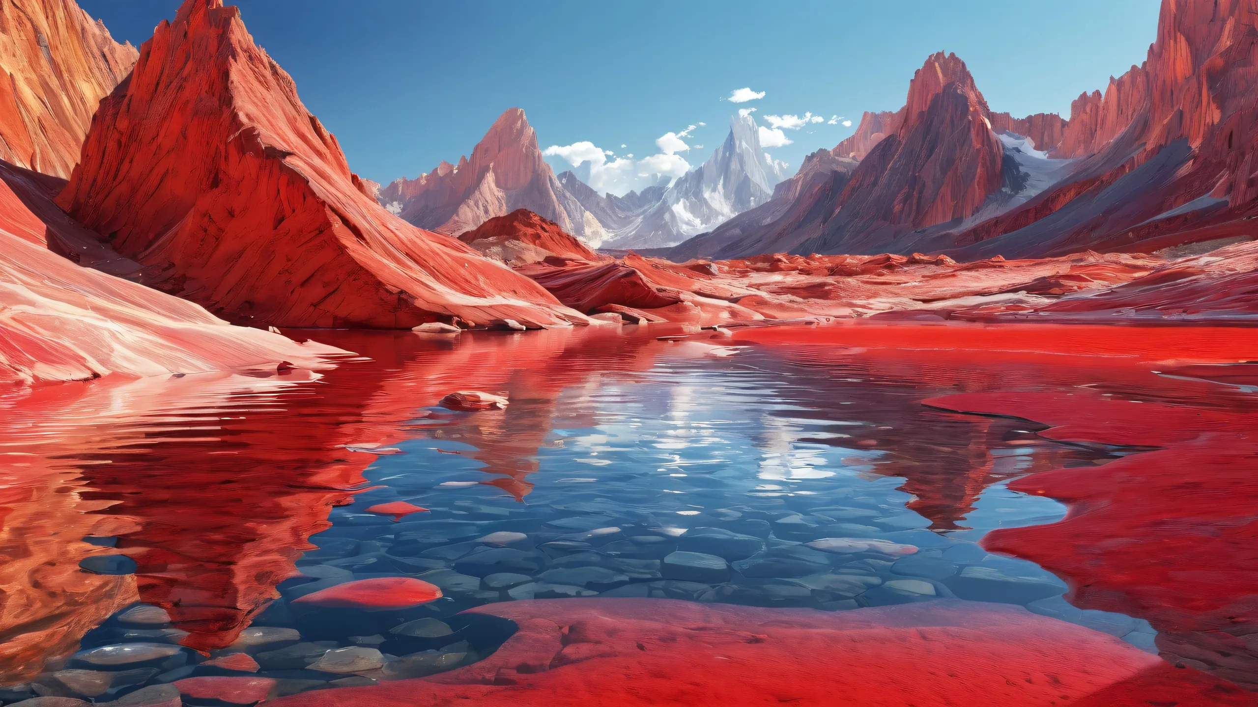 A stunning desktop image of Marshtomp set against a vast pure void with extreme depth of field, perfect for your PC or Desktop/PC.