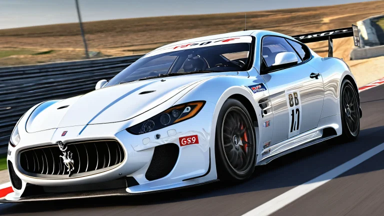Maserati GT3 racing car on a pristine pure void background for Desktop/PC use