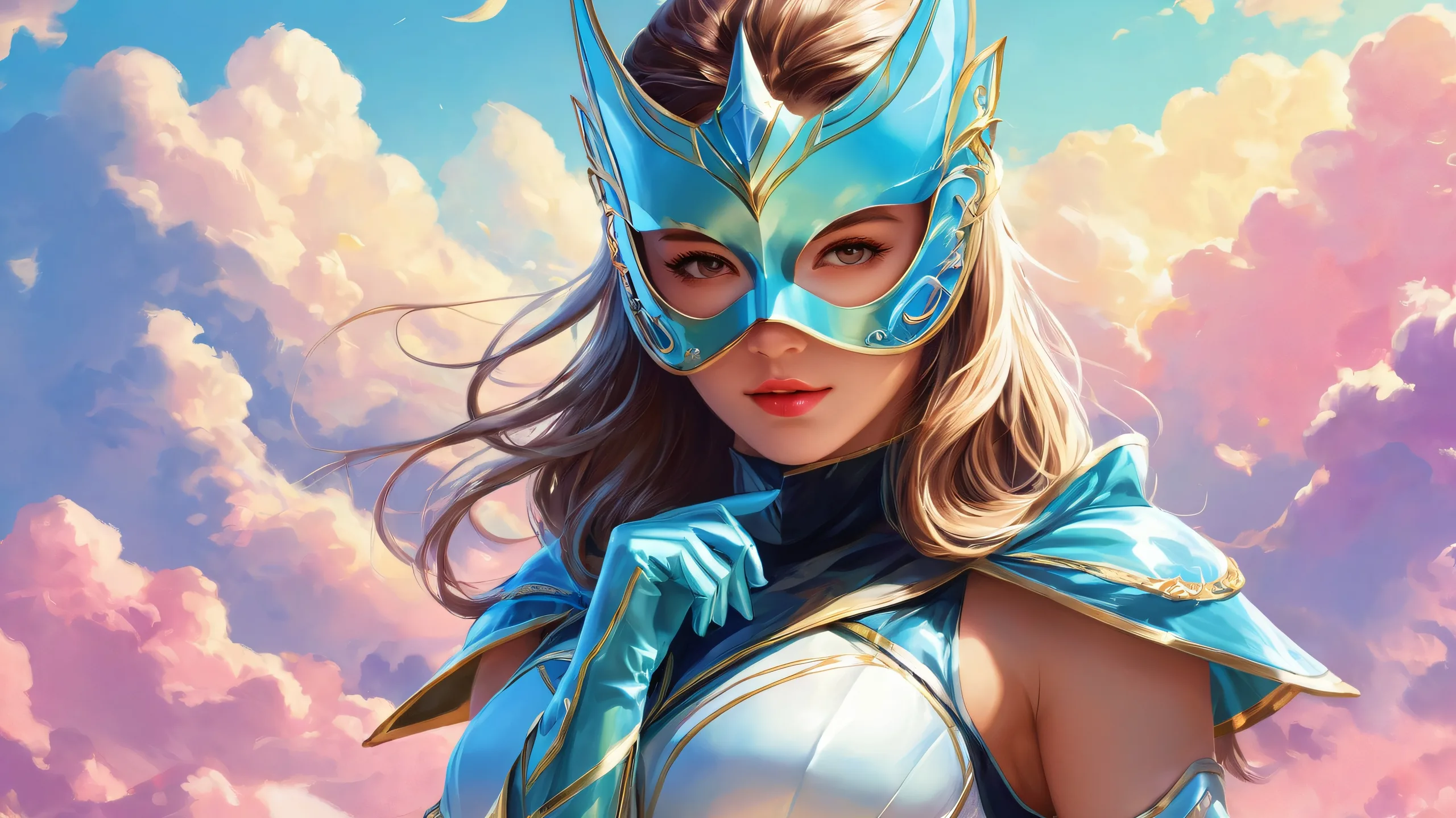 A stunning desktop image of Masked Heroine against a pure void, perfect for your PC or Desktop.