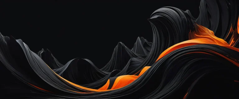 Desktop/PC background featuring merged creatures in a deep, pure void with perfect blacks and luminescent accents.