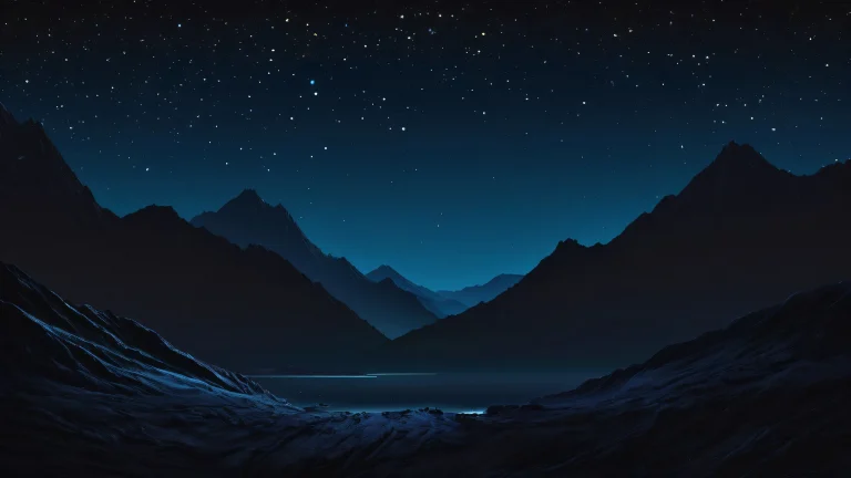 A stunning dark mode desktop background featuring a vast pure void with atmospheric backgrounds, Perfekt für Ihren PC oder Desktop.