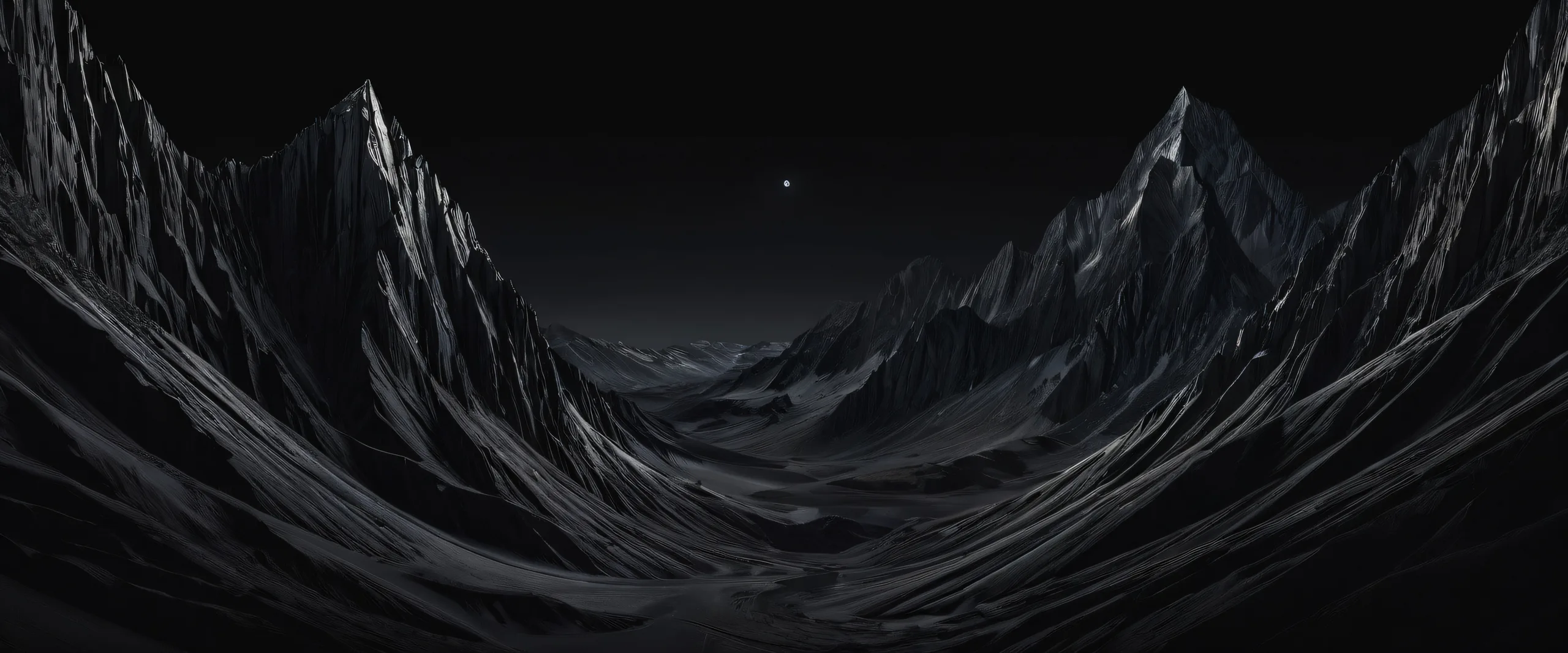 Breathtaking centered_portraits of perfect void with deep blacks and luminous accents for Desktop/PC