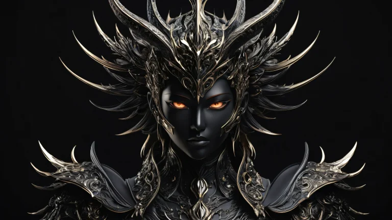 Centered anime character surrounded by a vast, pure void with subtle fantasy elements on a dark mode desktop/pc background.